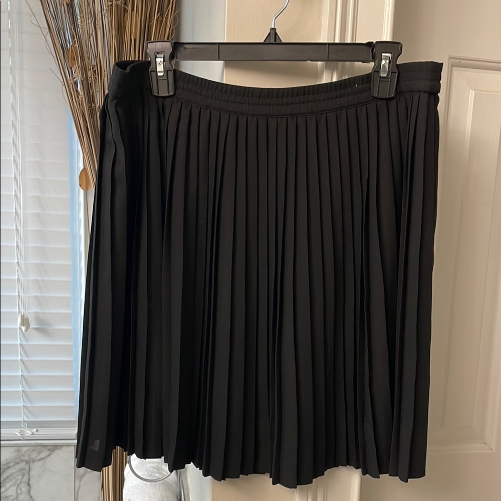 Elegant Black Pleated Skirt 
SEMI/Sheer Semi/see-through